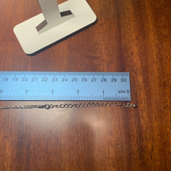 Matching Art Deco Hammered Silver Beaded Necklace and Earrings Set, 18”-21” - Picture 6 of 6